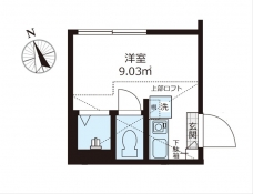 QUQURI北新宿の間取り図