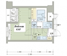 メインステージ日本橋馬喰町駅前の間取り図