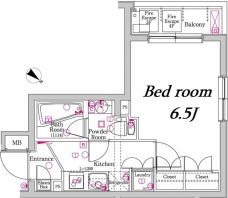 アクサス豊洲アジールコートの間取り図