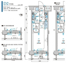 メインステージ森下駅前の間取り図