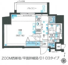 ZOOM西新宿の間取り図