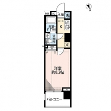 プレール・ドゥーク東新宿IIIの間取り図
