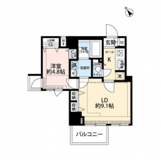 プレール・ドゥーク東新宿IIIの間取り図