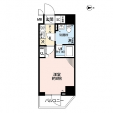 プレール・ドゥーク住吉IVの間取り図