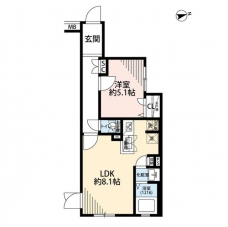 プレール・ドゥーク中野上高田の間取り図