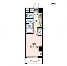 プレール・ドゥーク錦糸町Vの間取り図
