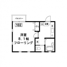 フラットＫの間取り図