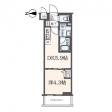 ハーモニーレジデンス東新宿の間取り図