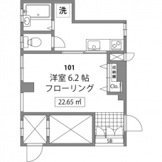 ガーデンパレス早稲田の間取り図