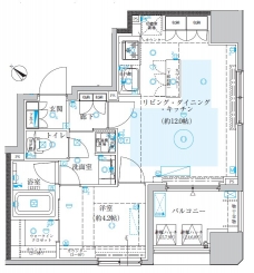 クレイシア日本橋水天宮前の間取り図