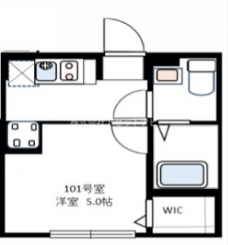 Casa 四葉 Bの間取り図