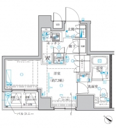 クレイシア日本橋水天宮前の間取り図