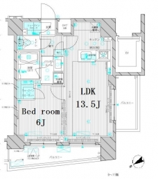 メインステージ八幡山の間取り図