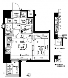 アークマーク梅屋敷アジールコートの間取り図