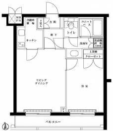 ルーブル早稲田弐番館の間取り図