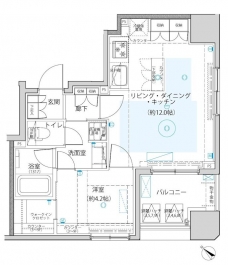 クレイシア日本橋水天宮前の間取り図
