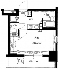 メインステージ門前仲町の間取り図