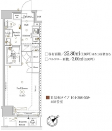 アクサス武蔵小山アジールコートの間取り図