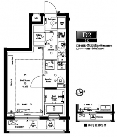 アクサス中野中央の間取り図