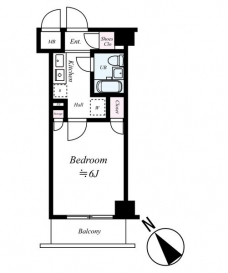 エクセリア新宿の間取り図