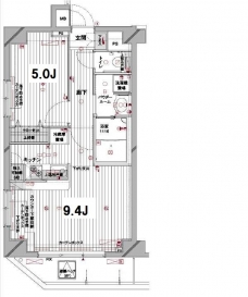 メインステージ蔵前の間取り図