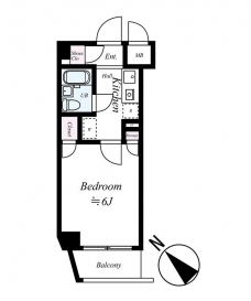 エクセリア新宿の間取り図
