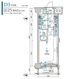 メインステージ森下駅前の間取り図