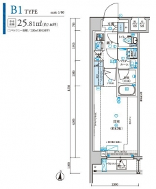 メインステージ森下駅前の間取り図