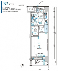 メインステージ森下駅前の間取り図