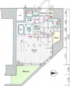 スカイコートプライム亀戸の間取り図