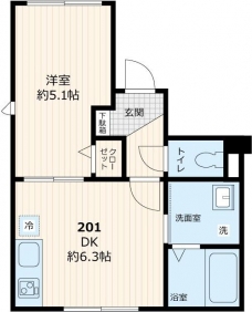 仮称デルソル千住IIの間取り図