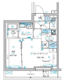 メインステージ富士見台の間取り図