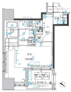 クレイシア日本橋水天宮前の間取り図