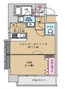 ＵＵＲコート錦糸町の間取り図