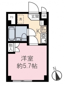 ライベストコート常盤台の間取り図
