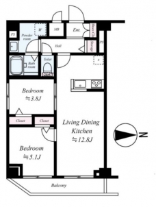 CREST TAPP 羽田の間取り図