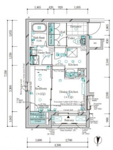 ガリシア千鳥町IIの間取り図