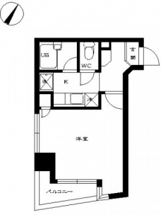 スカイコート新宿曙橋第2の間取り図