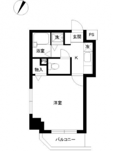 スカイコート神楽坂壱番館の間取り図