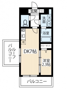 ＡＲＣＯＢＡＬＥＮＯ ＳＨＩＮＩＴＡＢＡＳＨＩの間取り図