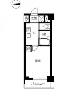 スカイコート新宿御苑前の間取り図