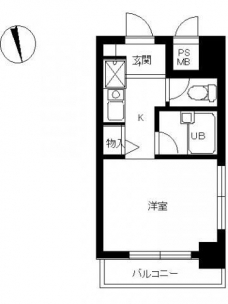 スカイコート早稲田第２の間取り図