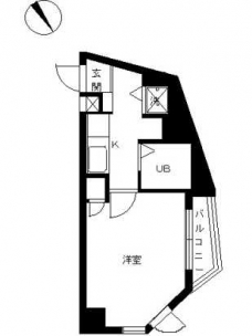 スカイコート市ヶ谷柳町の間取り図