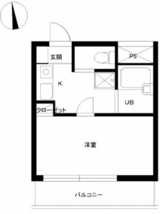 スカイコート高田馬場第５の間取り図
