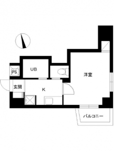 スカイコートヴァンテアン早稲田の間取り図
