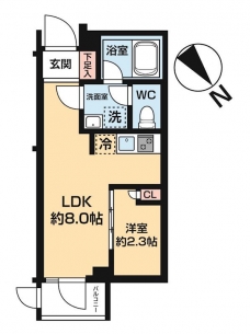 ハーモニーレジデンス中野若宮の間取り図