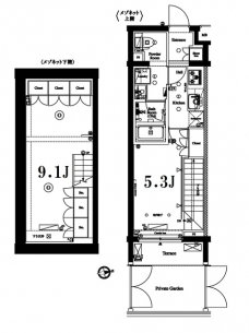 アクサス中野中央の間取り図