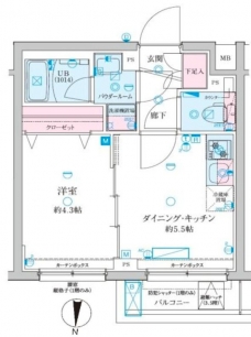 ジェノヴィア京成立石Vの間取り図