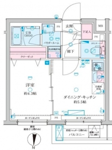 ジェノヴィア京成立石Vの間取り図