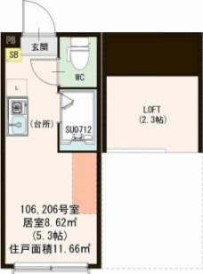 ハーモニーテラス東陽Vの間取り図